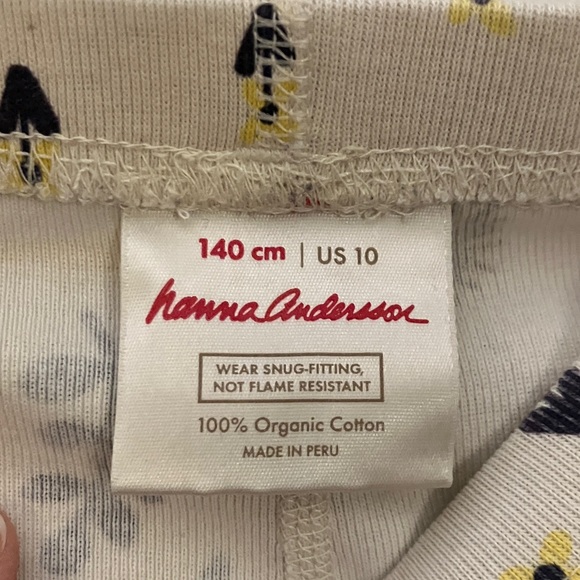 ❤️ 2/$20 Hanna Andersson 100% Organic Cotton PJ set, Size 10 floral woodland - Picture 3 of 15